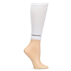 Nurse Mates Calf Sleeve | 12-14 mmHg Graduated Compression | Support & Comfort | 1 Pair | White| Medium