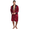 Tony & Candice Men's Satin Robe Lightweight Long Sleeve Silk