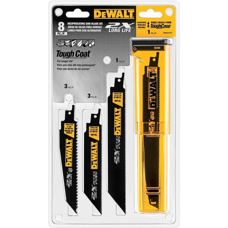 DEWALT - DWA4101 Reciprocating Saw Blade Set, Wood/Metal Cutting, 8-Pack