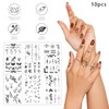 KEQAR 10 Temporary Tattoos - More than 100 Different Patterns