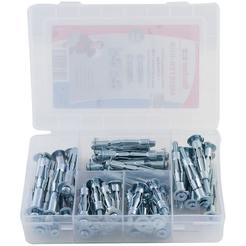 fischer Meister-Box Assortment Box with 50 Hollow Metal Dowels and