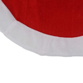 Northlight 26" Red with White Traditional Border Trim Small Christmas Tree Skirt