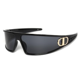 KENBO Y2K Sunglasses Wrap Around Futuristic Sunglasses for Women Men Fashion Sport Shades Sun Glasses UV400