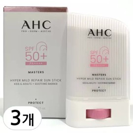 AHC 마스터즈 하이퍼 마일드 리페어 선스틱 22g 3개(1.+1.+1.) AHC Masters Hyper Mild Repair Sun Stick 22g, Set of 3 (1+1+1)