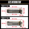 TIGRE BLANC Motorcycle Muffler, Inner Baffle Silencer, Volume Adjustment, Exhaust