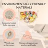 Stuffed Animal Storage Macrame Hammock w/String Lights for Flat Walls,