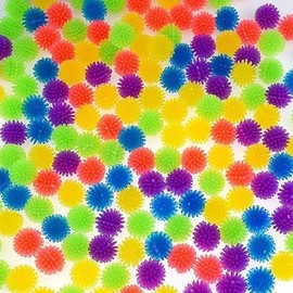 10Pcs Multicolour Mini Spiky Hedge Balls Porcupine Balls,Soft Sensory Balls in,Squeeze Stress Relief,Fun Birthday Party Favors,Novelty and Toys,Squeeze Toys