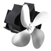 Wall Mounted Fireplace Fan 4 Blade Heat Powered Wood Stove
