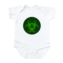CafePress Bio Hazard Sign Body Suit Cute Infant Bodysuit Baby Romper Cloud White