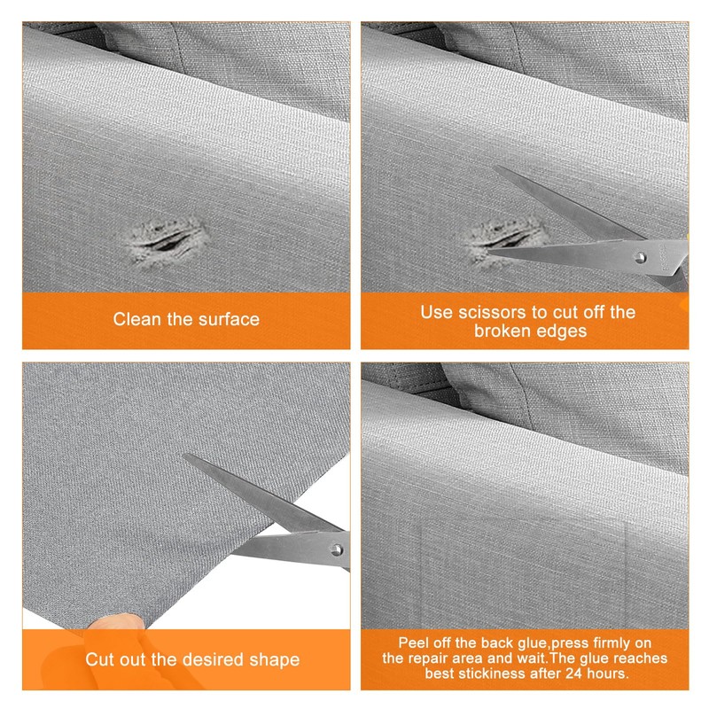 Rebower 4Pcs Iron on Patches,Fabric Repair Denim Repair Patch for