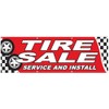 4LessCo 2x6 Feet TIRE SALE SERVICE INSTALL Banner Store Sign