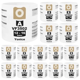 15 Pack 23743 VF3502 Vacuum Bags Compatible with Ridgid 12-16 Gallon Wet Dry Vacuums,Dust Collection Bags WD1950 WD1956 WD1850 WD1851 RV2400HF WD1450 WD1680 WD1270