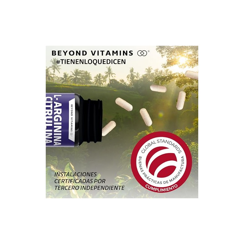 L-Arginina 1000mg + Citrulina + Beta Alanina + Cafeína (de