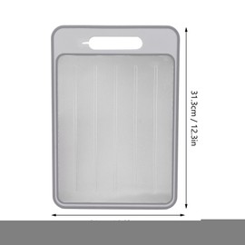 KooingTech Defrosting Board, Defrost Tray,Defrosting Tray Cutting Board, Double Sided Chopping Thawing Plate with Sharpener