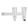 G1/2 Stainless Steel Faucet 1 Inlet 2 Outlet Washing Machine