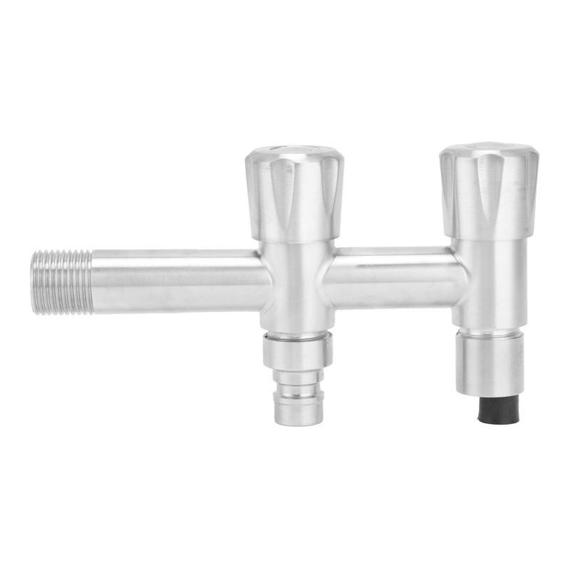 G1/2 Stainless Steel Faucet 1 Inlet 2 Outlet Washing Machine