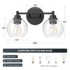 VONLUCE Bathroom Light Fixtures, 2-Light Bathroom Vanity Light with Globe