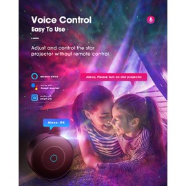 SUPPOU LED WiFi Galaxy Projector, Smart Night Light Kids Adults 3D Star Projector Light with RGB Adjustment/Voice Control/WiFi/Timer Compatible Alexa Google Assistant for Room Decor