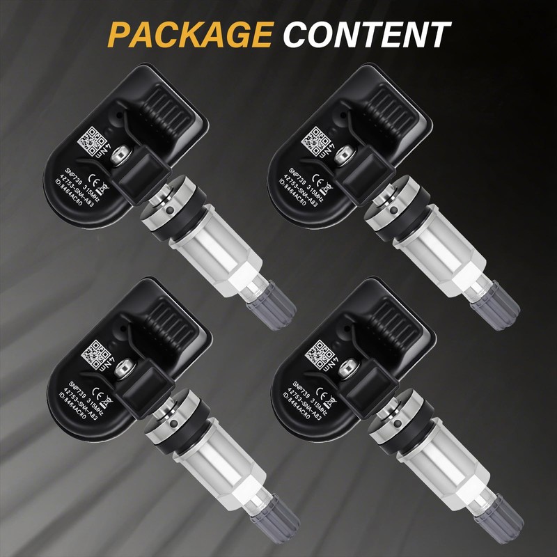 TPMS Sensors Set of 4 - tire Pressure Sensor Compatible