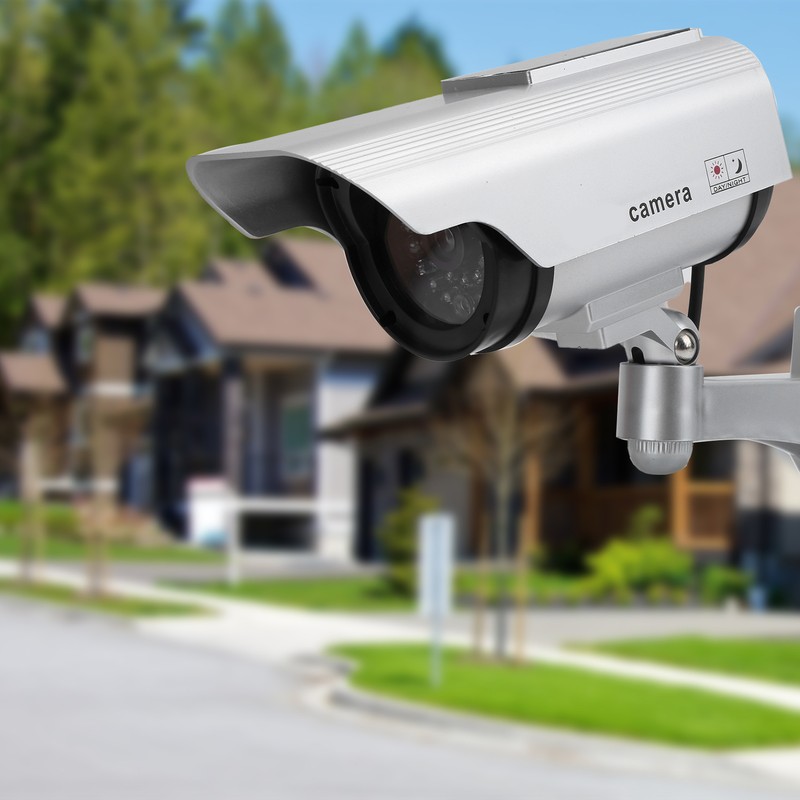 Dummy Camera Fake Monitor CCTV Surveillance System with Light Solar