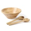 Martha Stewart Coban 3 pc 13" Round Wood Salad Bowl