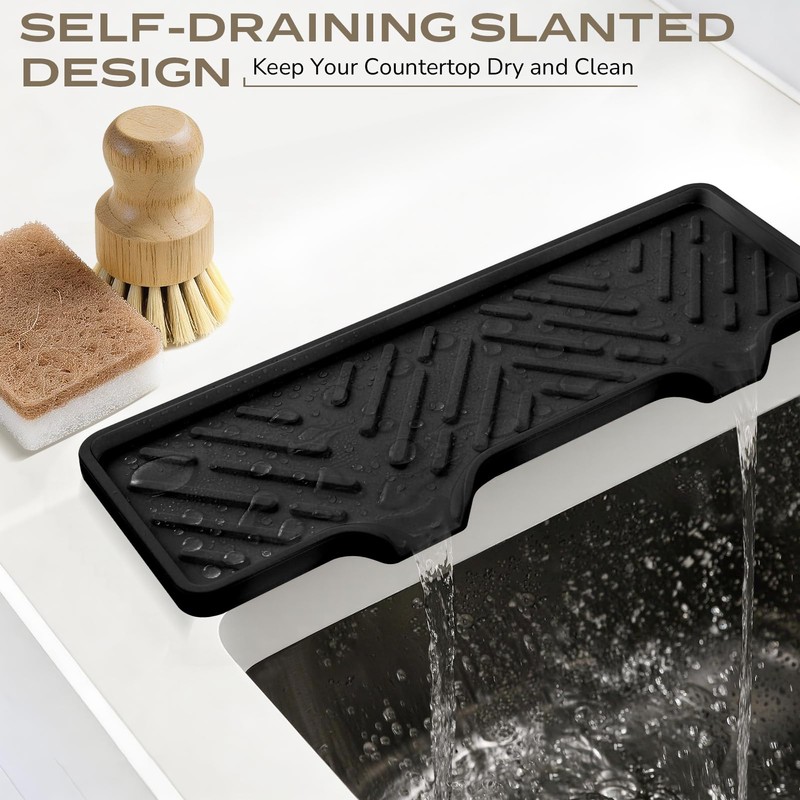 KLL 2-Pack Glass Soap Dispenser Set with Tray - 17oz