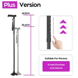 Moodic Tall Mens Walking Cane 42.52 in. Extra Long Walking Canes Easy to Travel is