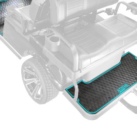 Xtreme Mats Evolution Golf Cart Rear Facing Footrest Mats for Rear Seatkit - Sky Blue