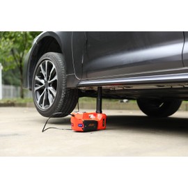 Trihelper Electric Car Jack 5 Ton 12V Floor Jack Hydraulic Jack Stand Car Lift Jack with Integrated Tire Pump for SUV Truck Sedan Vehicle Roadside Emergency Tire Change