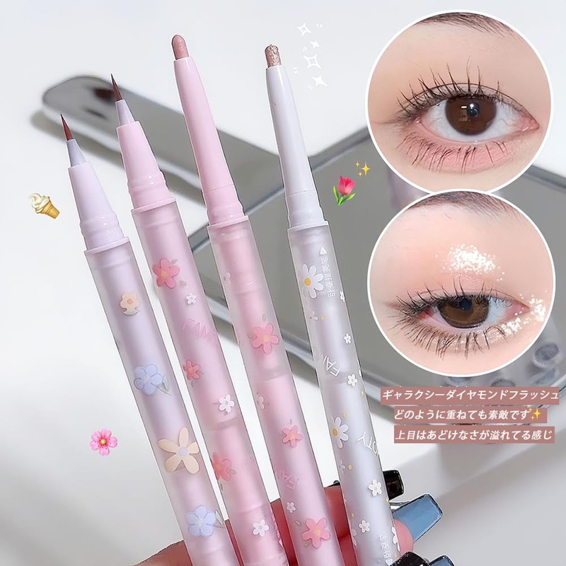 FOMIX Double Ended Eyeliner Teardrop Bag Highlight Shadow Makeup Pen