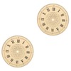 Operitacx 2pcs DIY Clock Dial Replacement Reusable Aluminum Round Dial