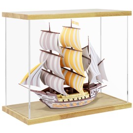 BenchPro Clear Acrylic Display Case for Trophy, Collectibles, Assemble Cube Display Box Stand Dust Proof Protection Showcase for Action Figures Toys. (1" Thick Wood, 21" H x 24" L x 12" D)