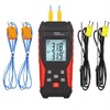 AOOFCMLLC Thermocouple Thermometer, Digital Dual Channels Thermocouple with 4 K-Type
