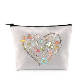 G2TUP L&D Nurse Appreciation Gift Birthday Specialist Makeup Bag Labor And Delivery Nurse Cosmetic Bag OB Nurse Gift RN Gift (Birthday Specialist MB)