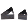 2PCS Triangle Leather Cutter Alloy Steel Hollow Punch Cutter Set