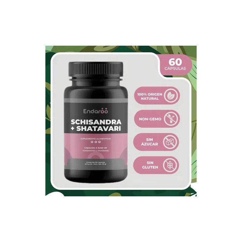 Schisandra Y Shatavari 500 Mg 60 Cápsulas Naturales