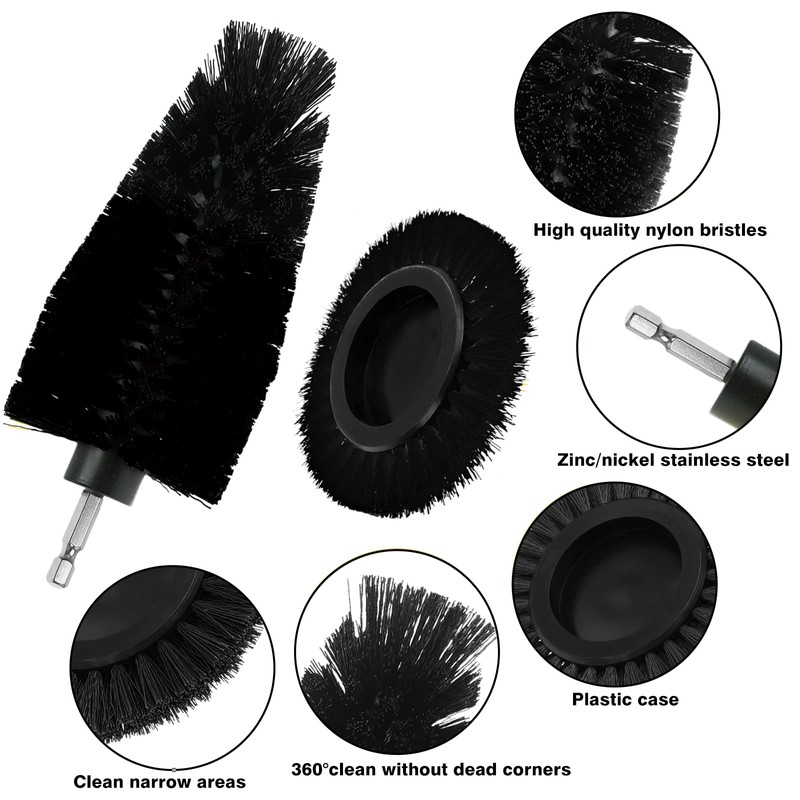 ETOUPA 8 Pcs Drill Brush Attachment Set, Power Cleaning Scrub