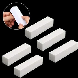 5PC NAIL BUFFER ACRYLIC SANDING BLOCK FILES BUFFING SOFT SPONGE NAIL FILES WHITE Manicure Pedicure Tools Nail Files and Buffers for Manicure Tool Kit and Pedicure Tools Set…