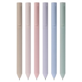 Tupalizy 6PCS Colored Gel Pens Retractable Aesthetic Quick Dry Ink Pen 0.5mm Fine Point for Journaling Note Taking Smooth Writing Planners Adults Teacher Gifts School Office Supplies, Pastel