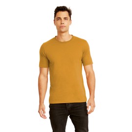 Next Level Premium Fit Extreme Soft Rib Knit Jersey T-Shirt, Light Gray, Large