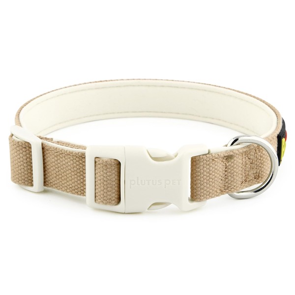 Plutus Pet Cotton Dog Collar, Heavy Duty Collar with Soft