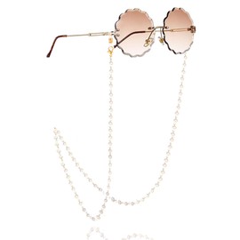 BLOOMMAY Pearl Eyeglass Chains for Women 18K Gold Plated Sunglasses Eyewear Elegant Strap Holder Women's Eyeglass Chains, Chain-003, 70cm