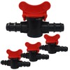 OSVJE 4PCS 3/8" ID in Line Hose Barbed Ball Valve