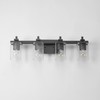 Globe Electric 52089 Dakota 4-Light Vanity Light, Matte Black, Seeded