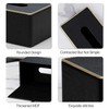 Tissue Box Cover Rectangular PU Leather Facial Tissue Dispenser Box