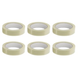 6 Rolls Transparent Tape 24mm x 66m, Sellotape Dispenser Tape Refills - Clear Sticky Sellotape Roll Daily Stationary Use Cellotape at Home School and Office