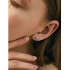 ChicSilver March Birthstone Earrings for Women 925 Sterling Silver Small