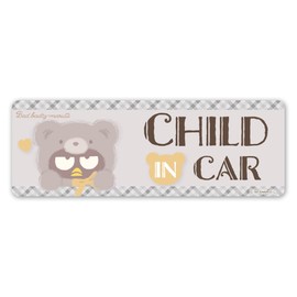 Bad Batsumaru Kigurumi Bear Car Magnet Sticker Slim Type CHILD IN CAR Child Inker