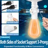 2 Packs Tobasovk Light Socket to Plug Adapter, 3 Prong