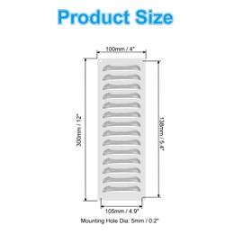 PATIKIL 4 x 12 Inch 304 Stainless Steel Vent Cover, Screen Air Grille Ventilation Cover HVAC Louvered Grill for Home Kitchen Fireplace Bathroom Wall Ceiling, Silver Tone